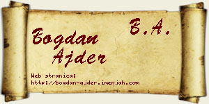 Bogdan Ajder vizit kartica